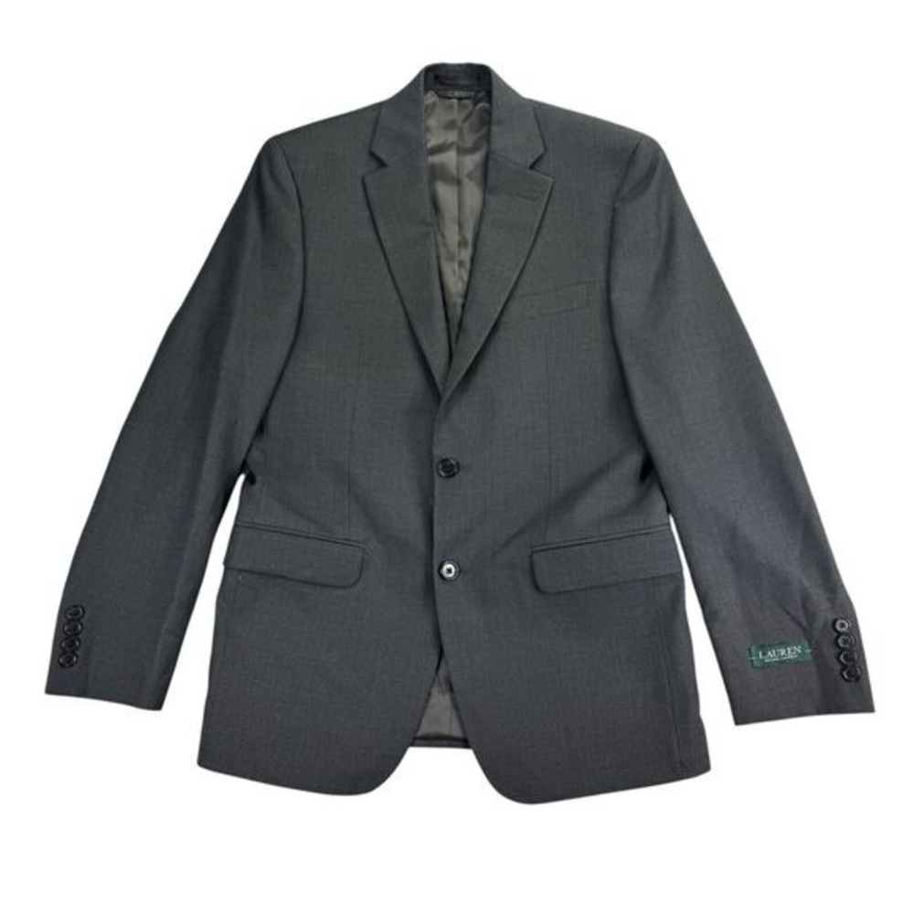 Ralph Lauren Gray Olive 100% Wool Suit Coat Sz 38R NWT